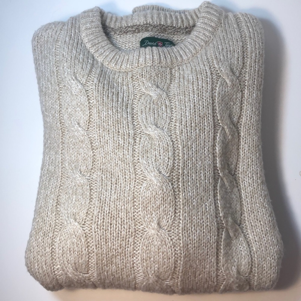 David Taylor sweater cream colored
